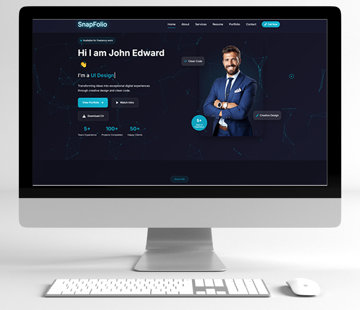 SnapFolio — Cyan Pro preview